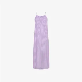 TANK DRESS STRIPES BIANCO/LILLA